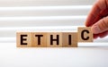 Wooden blocks with the word Ethic Royalty Free Stock Photo