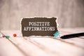 Wooden blocks with words 'Positive Attracts Positive' Royalty Free Stock Photo