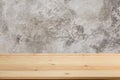 Wooden board empty table in front of a blurred background. Perspective brown wood with blurry grunge or old wall backdrop - can be Royalty Free Stock Photo