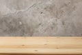 Wooden board empty table in front of a blurred background. Perspective brown wood with blurry grunge or old wall backdrop - can be Royalty Free Stock Photo