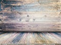 Wooden board empty table in front of blurred background Royalty Free Stock Photo