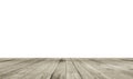 Wooden board empty table in front of isolate white background. Perspective brown wood over white background Royalty Free Stock Photo