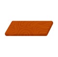 Wooden board flat design. Brown cutting board, kitchen utensil vector Royalty Free Stock Photo