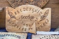 Wooden Board Ouija: Communication with Spirits Royalty Free Stock Photo