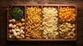 Organic Pasta Assortment In A Stylish Wooden Box