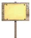 Wooden board sign