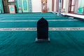 A wooden board to divide people praying in the mosque Royalty Free Stock Photo
