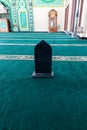 A wooden board to divide people praying in the mosque Royalty Free Stock Photo