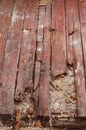 Wooden boards floor red Royalty Free Stock Photo