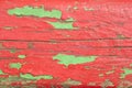 Wooden boards painted in red and green Royalty Free Stock Photo