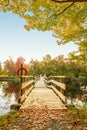 Wooden boardwalk at Jakes landing Royalty Free Stock Photo