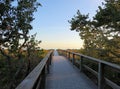 Wooden Boardwalk Pathway to Ocean