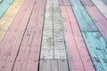 Wooden boardwalk texture in pastel colors. Generative AI