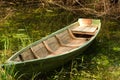 Wooden boat at Hutovo Blato nature reserve