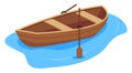 Wooden boat,illustration, vector