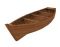 Wooden Boat Isolated