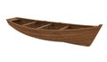 Wooden Boat Isolated Royalty Free Stock Photo