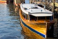Wooden boat in rio de tigre Royalty Free Stock Photo