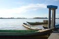 Wooden boat at the seaport in Tanjung Selor Indonesia