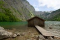 Wooden Boat Shed in Obersee Royalty Free Stock Photo