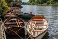 Richmond boats for hire moored on the River Thames Royalty Free Stock Photo
