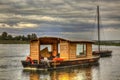 Wooden Boats on Loire Valley Royalty Free Stock Photo