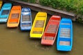 Wooden boats. Oxford, England Royalty Free Stock Photo