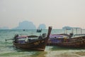 Wooden boats. Peninsula of Railay. Krabi, Thailand. Royalty Free Stock Photo