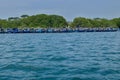 Wooden boats for transporting tourists.