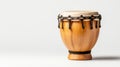 Wooden Bongos on a White Background with Isolated Focus