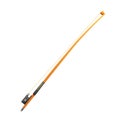 Wooden bow for stringed musical instruments violin, viola, cello, double bass. Musical instrument