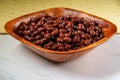 Wooden Bowl Black Beans