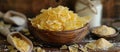 Wooden Bowl With Corn Flakes and Milk Royalty Free Stock Photo