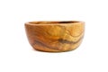 Wooden bowl isolated Royalty Free Stock Photo