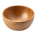 Wooden bowl isolated on transparent background Royalty Free Stock Photo