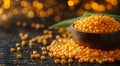 Fresh Corn Kernels in a Wooden Bowl Royalty Free Stock Photo