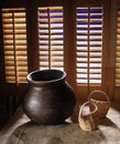 Wooden bowl and shakers