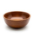 The bowl has a round, shallow shape and a warm, rich brown color Royalty Free Stock Photo
