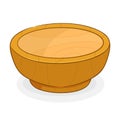 Wooden Bowl Vector Illustration