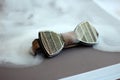 Wooden bowtie for men photo