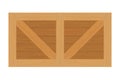 wooden box for the delivery and transportation of goods made of wood vector illustration Royalty Free Stock Photo