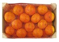 Wooden box full with clementines
