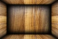 Wooden box interior Royalty Free Stock Photo