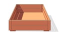 Wooden box isometric vector icon. Pallets fruits and vegetables transportation container