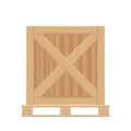 Wooden box with pallet vector illustration isolated on a white background Royalty Free Stock Photo