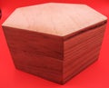 wooden box with red background celebration or valentine
