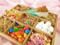 Wooden box with sweetmeats