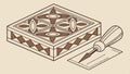 Wooden box with tools, carpentry and craftsmanship theme vector design Generative AI Royalty Free Stock Photo