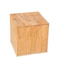 wooden box isolated dicut with clipping path Royalty Free Stock Photo