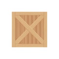 Wooden box Vector illustration isolated on a white background Royalty Free Stock Photo